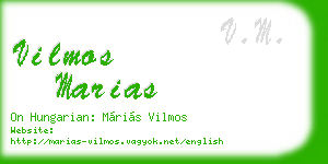 vilmos marias business card